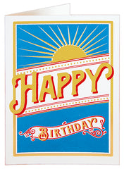 Happy birthday rays card